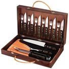 Kit Churrasco Talheres Jumbo Aço Inox Cabo Castanho Polywood Tábua E Estojo Madeira 17 Pç Kit Churrasco Talheres Jumbo Aço Inox Cabo Castanho Polywood Tábua E Estojo Madeira 17 Pç