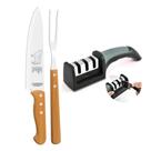 Kit Churrasco Tramontina 2 Peças e Amolador/Afiador de Facas Art House
