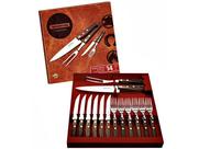 Kit Churrasco Tramontina Aço Inox Cabo de Madeira 14 Peças