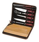 Kit Churrasco Tramontina Polywood 8 Pcs Inox Tabua E Estojo