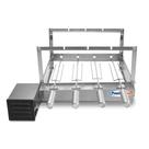 Kit Churrasqueira Gira Grill 4 Espetos Inox 2 Grelhas Quadradas 1 Espeto Grelha Giratório
