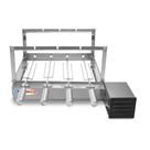 Kit Churrasqueira Gira Grill 4 Espetos Inox 2 Grelhas Quadradas 1 Espeto Grelha Giratório