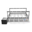 Kit Churrasqueira Gira Grill 5 Espetos Giratória Inox + 1 Espeto Espada + 1 Espeto Grelha Inox