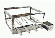 kit Churrasqueira Gira Grill Giratória Com 5 Espetos inox