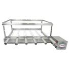 Kit Churrasqueira Giratória Elétrica Brasa Grill 6 Espetos Tridentes Inox 70cm Bivolt Grill Suporte Automático Rotativo para Churrasco