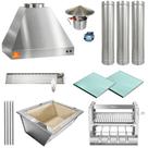 Kit Churrasqueira Gourmet Completa Inox 430 Grill Elevatório 4 Espetos 1537 P