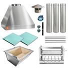Kit Churrasqueira Gourmet Completa Inox 430 Grill Elevatório 5 Espetos 1539 M