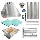Kit Churrasqueira Gourmet Completa Inox Litoral 304 Grill Elevatório 6 Espetos 1581 G