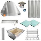 Kit Churrasqueira Gourmet Completa Inox Pequena Makeer Braseiro Cooktop 358