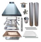 Kit Churrasqueira Gourmet INOX Pequeno 2 Dutos