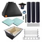 Kit Churrasqueira Gourmet Makeer Preta Grill S. Fundo 362 G