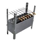 Kit Churrasqueira Portátil Desmontável + Espetos Inox - Média