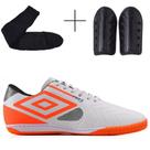 Kit Chuteira Futsal Masculina + Meião + Caneleira Oferta Especial A Pronta Entrega Envio Imediato