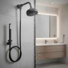 Kit Chuveiro de Parede com Desviador e Ducha Manual Deca Acqua Plus Black Matte 1990.BLMT.STDKIT.N Kit Chuveiro de Parede com Desviador e Ducha Manual Deca Acqua Plus Black Matte 1990.BLMT.STDKIT.N