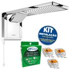 Kit Chuveiro Elétrico Acqua Duo Ultra 7800W 220v Lorenzetti + Conector De Emenda + Fita Veda Rosca Kit Chuveiro Elétrico Acqua Duo Ultra 7800W 220v Lorenzetti + Conector De Emenda + Fita Veda Rosca