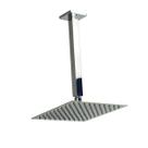 Kit Chuveiro Teto Quadrada 30x30cm Cromada Inox e 2 Acabamento