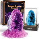 Kit científico GoBidex Geodes Growing com cristais para crianças de 6 a 12 anos