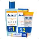 Kit Cimed Acnezil: Sabonete Líquido Facial, Protetor Solar FPS 30 e Gel Secativo Incolor