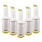 Kit Cinco Garrafas Store'n Pour 1 Litro Amarela Weck