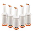Kit Cinco Garrafas Store'n Pour 1 Litro Laranja Weck