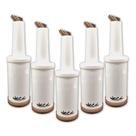 Kit Cinco Garrafas Store'n Pour 1 Litro Marrom Weck