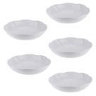 Kit Cinco Saladeira Redonda de Melamina Ondulada 24,8 x 6,2 cm WECK