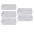 Kit Cinco Tigelas de Melamina Retangular 22,7 x 15 x 5 cm - 700 ml WECK