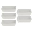 Kit Cinco Travessas de Melamina Retangular Funda 22,6 x 14,5 x 5,7cm WECK