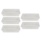 Kit Cinco Travessas de Melamina Retangular Funda 30 x 22,5 x 5,7cm WECK
