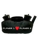 Kit Cinema Almofada Decorativa + Balde Pipoca + 2 Copos Com tampa Canudo PLAYER