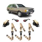 Kit Cinto Bege Gol Quadrado Parati Abdominal 3 Pontos Haste