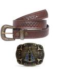 Kit Cinto Country Entalhado + Fivela Cowboy Nossa Senhora Oração Ave Maria Kit Cinto Country Entalhado + Fivela Cowboy Nossa Senhora Oração Ave Maria
