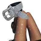 Kit Cinto Country Feminino Strass + Meia Calça Arrastão com Brilho