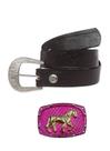 Kit Cinto Country Infantil Drc + Fivela Mangalarga Cowgilr