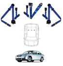 Kit cinto de segurança traseiro de 3 pontos VW Bora + fechos