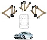 Kit cinto de segurança traseiro de 3 pontos VW Bora + fechos Kit cinto de segurança traseiro de 3 pontos VW Bora + fechos