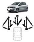 Kit cinto de segurança traseiro de 3 pontos VW Fox