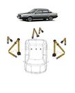 Kit cinto de segurança traseiro VW Santana + fechos