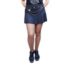 Kit Cinto Feminino Punk Rock com Ilhós e Corrente Dupla + Meia Calça Arrastão