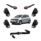 Kit Cinto Preto Fox 4 Portas 3 Pontos Ld Le Abdominal Fêmea