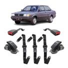 Kit Cinto Preto Gol Quadrado Voyage Abdominal 3 Pontos Haste