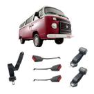 Kit Cinto Retrátil Preto Kombi 3/2 Pontos Abdominal Hastes