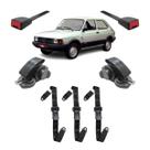 Kit Cinto Segurança Preto Spazio 3 Pontos Abdominal e Haste