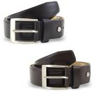 Kit cinto social masculino ajustável couro fivela metal preto e marrom casualstock