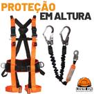 KIT Cinturão Paraquedista Ultra 7 Pontos + Talabarte Duplo Em Y Com ABS CA 46892