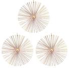 Kit Circulo Plano Fosco 19cm Enfeite Natalino Champanhe 3 Peças - Yangzi Kit Circulo Plano Fosco 19cm Enfeite Natalino Champanhe 3 Peças - Yangzi
