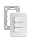 Kit Cj 4x2 Interruptor Paralelo Triplo TreeWay Branco Miluz