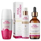 Kit Clareador Rosa Selvagem Acido Ativo, Desodorante e Serum