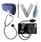 Kit Clínico Profissional Esfigmo Esteto Bic Acessórios Cor:preto