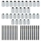 Kit Clip Capa Caneca E Emenda 6mm 8mm Alumínio 50 Unidades
